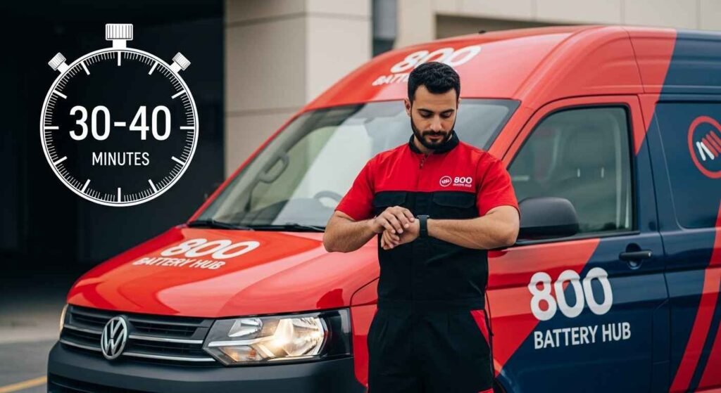 Average response time 15-20 minutes for car battery replacement service in Ras Al Khaimah UAE