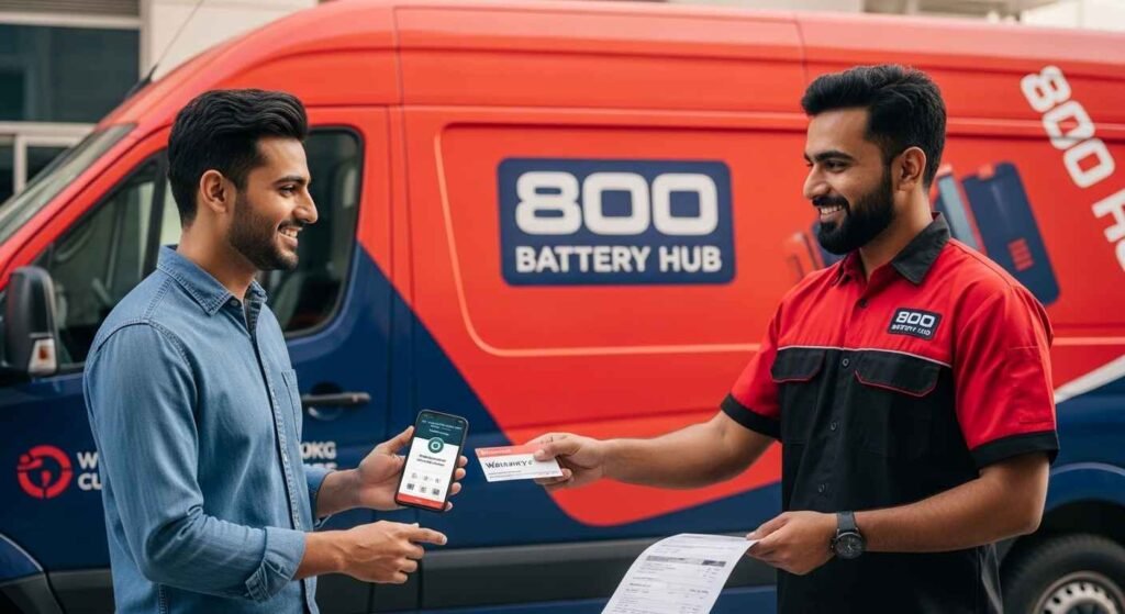 Car battery replacement service in UAE with warranty and secure payment options