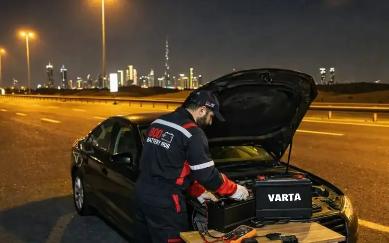 24/7 emergency Kia battery replacement with on-site installation in UAE