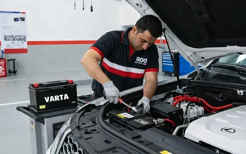 Audi battery installation with terminal protection, secure fitment, and system reset