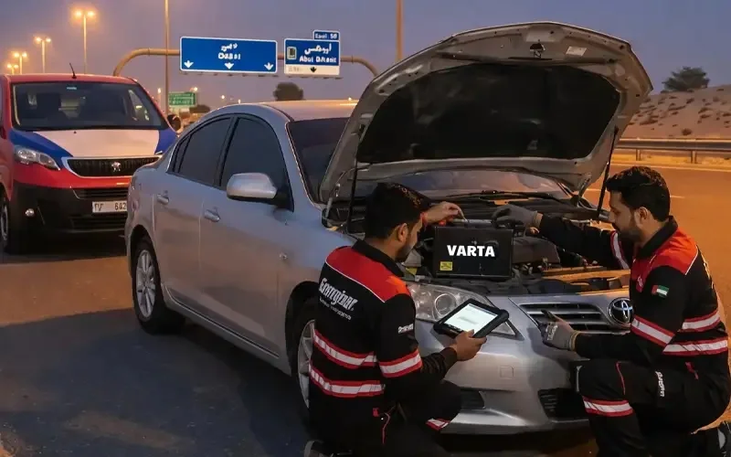 Roadside Audi battery replacement service with fast on-site installation