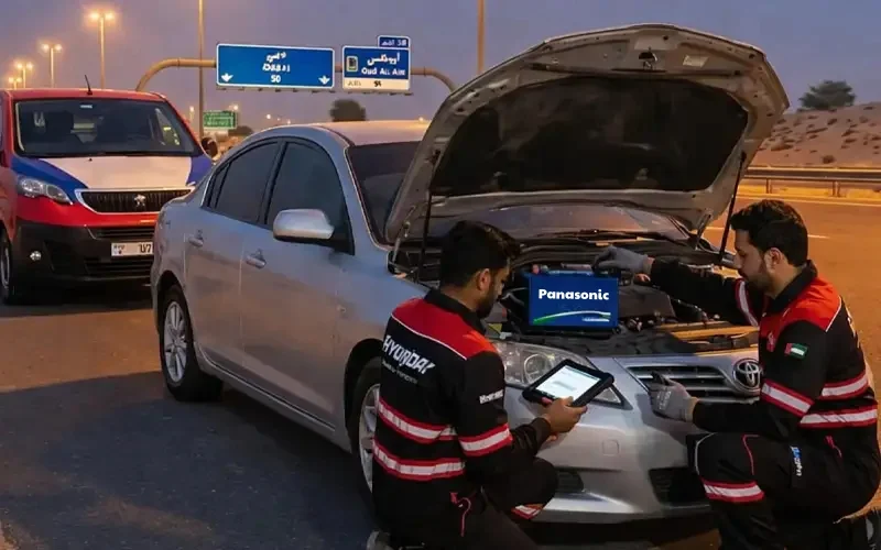 Hyundai roadside battery replacement in the UAE – on-site service within 15-20 minutes
